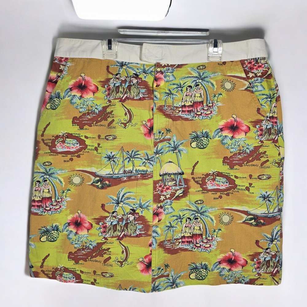 Old Navy Skirt Woman 14 Y2K Hawaiian Tropical Print High Rise Summer Vacation